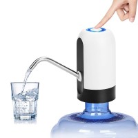 Automatic Bottle Water Pump Dispenser,Automatic Rechargeable Electric Water Dispenser,Water Bottle Pump, Automatic Water Dispenser, USB Charging Drinking Portable Electric Switch for Universal 3-5 Gallon Bottle For Outdoor Home Office (White).